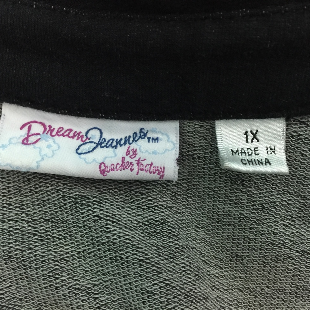 Quacker Factory Black Rhinestone Studded Shirt 1x - image 8